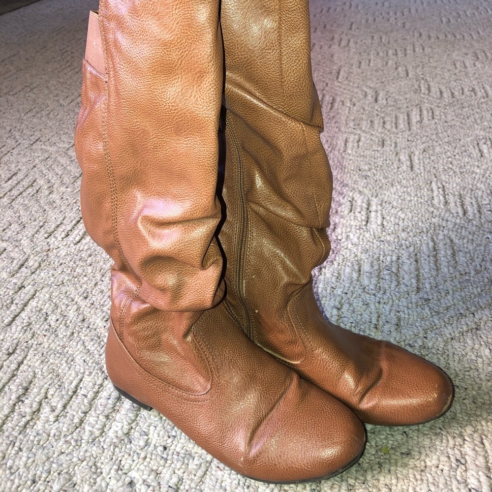 brown tall boots